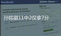 孫銘徽11中2僅拿7分4板8助3斷 進攻手感冰涼