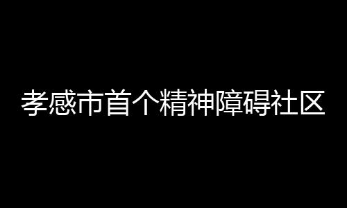 孝感市首個精神障礙社區(qū)康復(fù)服務(wù)中心在董永社區(qū)揭牌