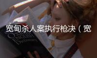 寬甸殺人案執(zhí)行槍決（寬甸殺人案）