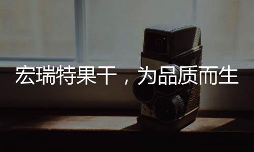 宏瑞特果干，為品質而生！爆款產品，火爆招商中！