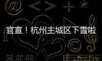 官宣！杭州主城區(qū)下雪啦！結(jié)果……代堆雪人50元了解一下