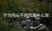 寧為雞頭不做鳳尾什么意思 寧當雞頭不為鳳尾