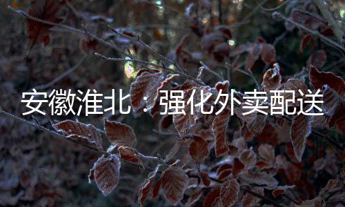 安徽淮北：強化外賣配送行為監管