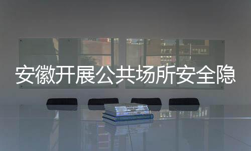 安徽開展公共場所安全隱患排查整治專項行動_