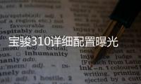寶駿310詳細配置曝光 4款車型/9月上市
