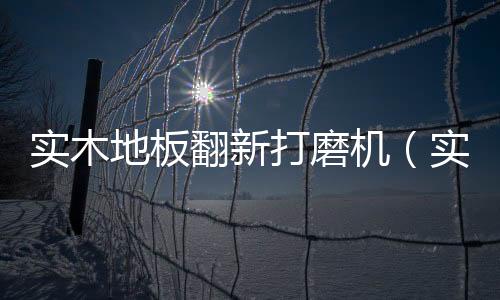 實木地板翻新打磨機（實木地板翻新）