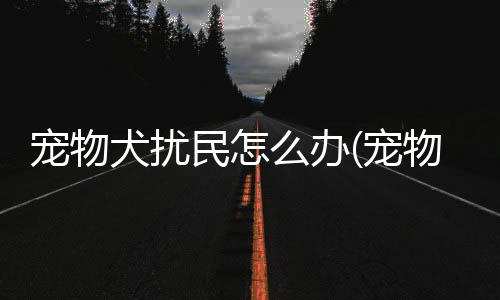 寵物犬?dāng)_民怎么辦(寵物犬便秘怎么辦)