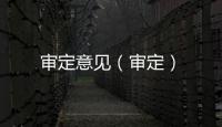 審定意見(jiàn)（審定）
