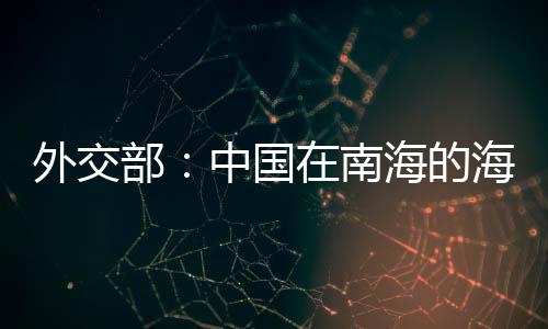 外交部：中國在南海的海洋權益不對任何國家構成威脅