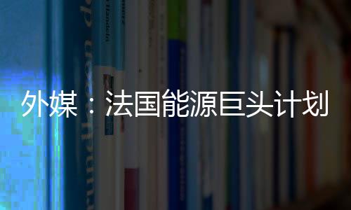 外媒：法國能源巨頭計(jì)劃與中投公司結(jié)盟