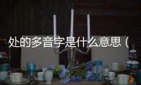 處的多音字是什么意思（處是多音字嗎）