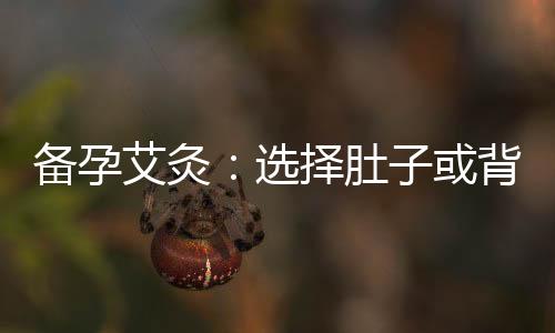 備孕艾灸：選擇肚子或背部艾灸療法的比較與指南