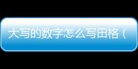 大寫的數(shù)字怎么寫田格（大寫的數(shù)字怎么寫）