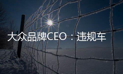 大眾品牌CEO：違規(guī)車修好再議美國銷量目標(biāo)