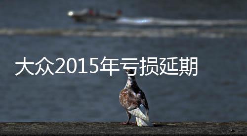 大眾2015年虧損延期支付高管部分薪酬