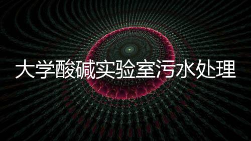 大學酸堿實驗室污水處理設備