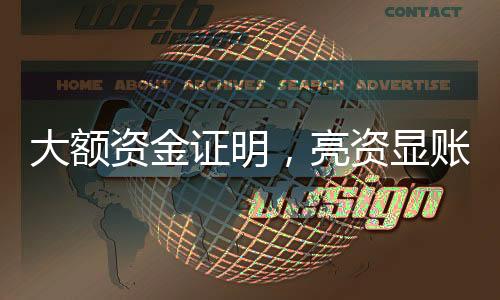 大額資金證明，亮資顯賬