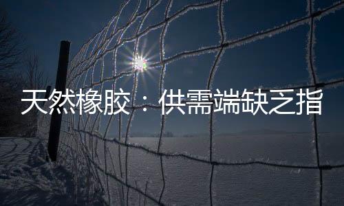 天然橡膠：供需端缺乏指引膠價繼續弱區間窄調