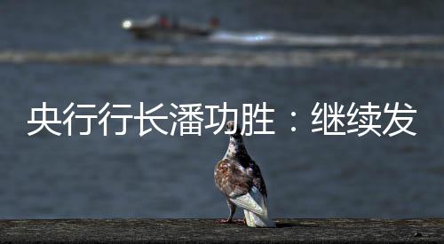 央行行長潘功勝：繼續發揮雙邊貨幣互換積極作用｜快訊