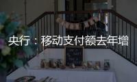 央行：移動支付額去年增2倍 仍有較大發展空間