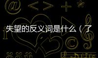 失望的反義詞是什么（了解的反義詞）