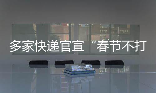 多家快遞官宣“春節不打烊” 但服務費可能要漲