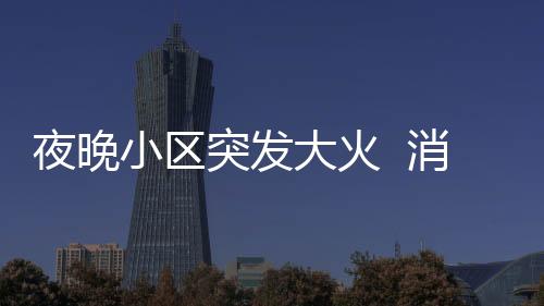 夜晚小區突發大火  消防火海救出被困男子
