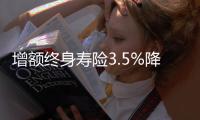 增額終身壽險3.5%降低至3%