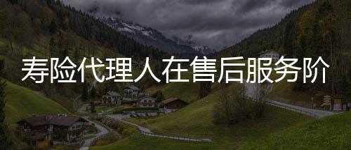 壽險代理人在售后服務階段應做到