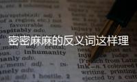 密密麻麻的反義詞這樣理解正確嗎?