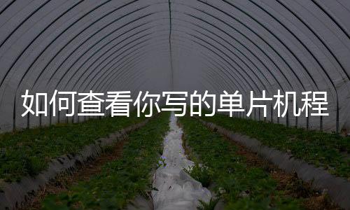 如何查看你寫的單片機程序有多大?