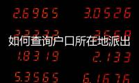 如何查詢戶口所在地派出所，如何查詢戶口所在地