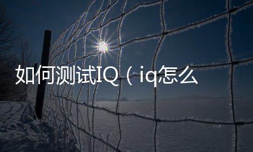 如何測(cè)試IQ（iq怎么測(cè)試）