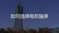 如何選擇電機軸承