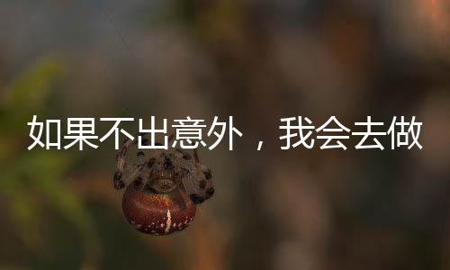 如果不出意外，我會去做一名記者