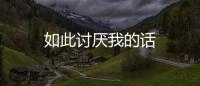 如此討厭我的話