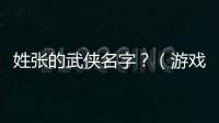 姓張的武俠名字？（游戲id取名鬼才）
