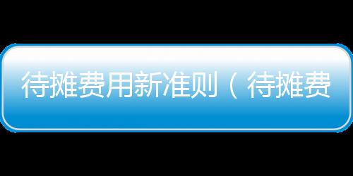 待攤費用新準則（待攤費用新準則）
