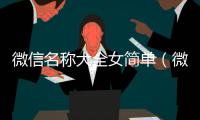 微信名稱大全女簡單（微信名稱大全女）