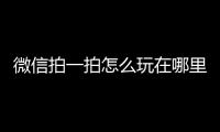 微信拍一拍怎么玩在哪里弄？微信拍了拍后綴怎么設置教程介紹