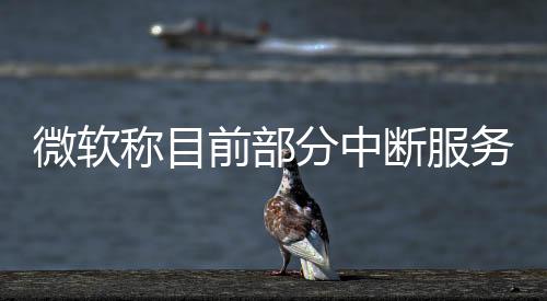 微軟稱目前部分中斷服務已恢復