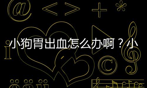 小狗胃出血怎么辦啊？小狗胃出血怎么辦能治好嗎