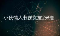 小伙情人節送女友2米高發財樹和零食花
