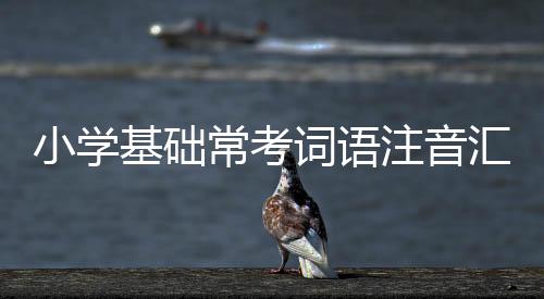 小學基礎常考詞語注音匯總+50個易讀錯字音，替孩子收藏