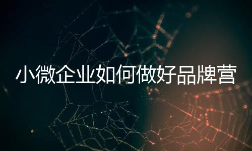 小微企業如何做好品牌營銷