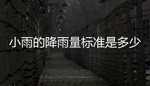 小雨的降雨量標準是多少（小雨的降雨量）