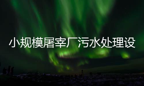 小規(guī)模屠宰廠污水處理設(shè)備工藝價(jià)格