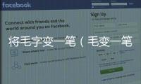 將毛字變一筆（毛變一筆是什么字）
