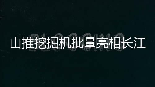 山推挖掘機批量亮相長江三峽郵輪中心項目品牌發布暨開工儀式