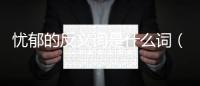 憂郁的反義詞是什么詞（憂郁的反義詞是什么）